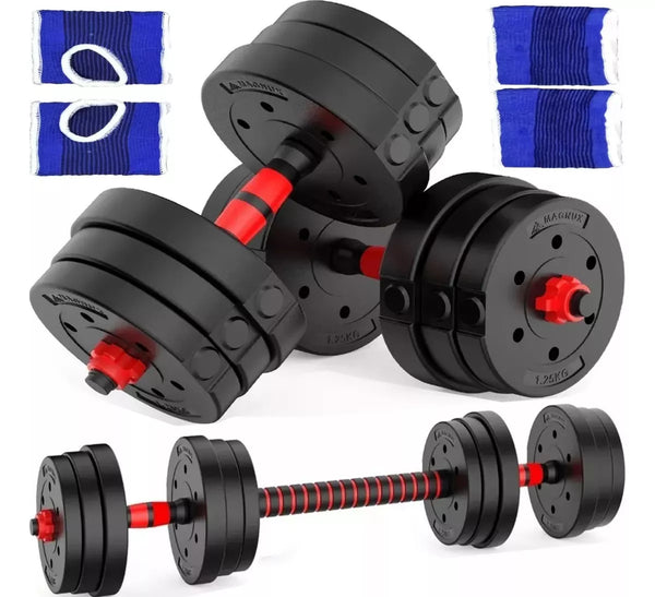 KIT MANCUERNAS 40LBS/20KG PREMIUM⚡Más de 18 piezas