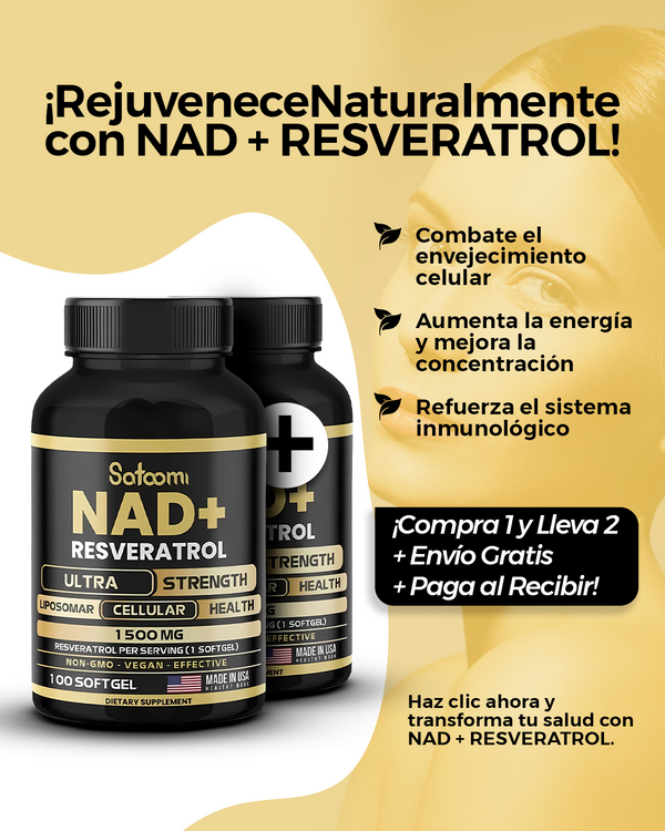 NAD + resveratrol - Compre 1 y leve 2 unidades